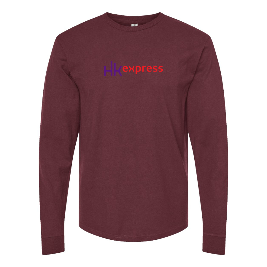 Men's HK Express Logo Cotton Long Sleeve T-Shirt