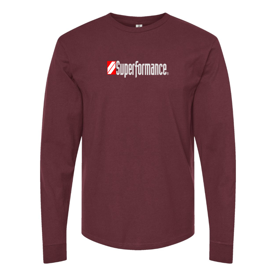 Men's Superformance Logo Cotton Long Sleeve T-Shirt