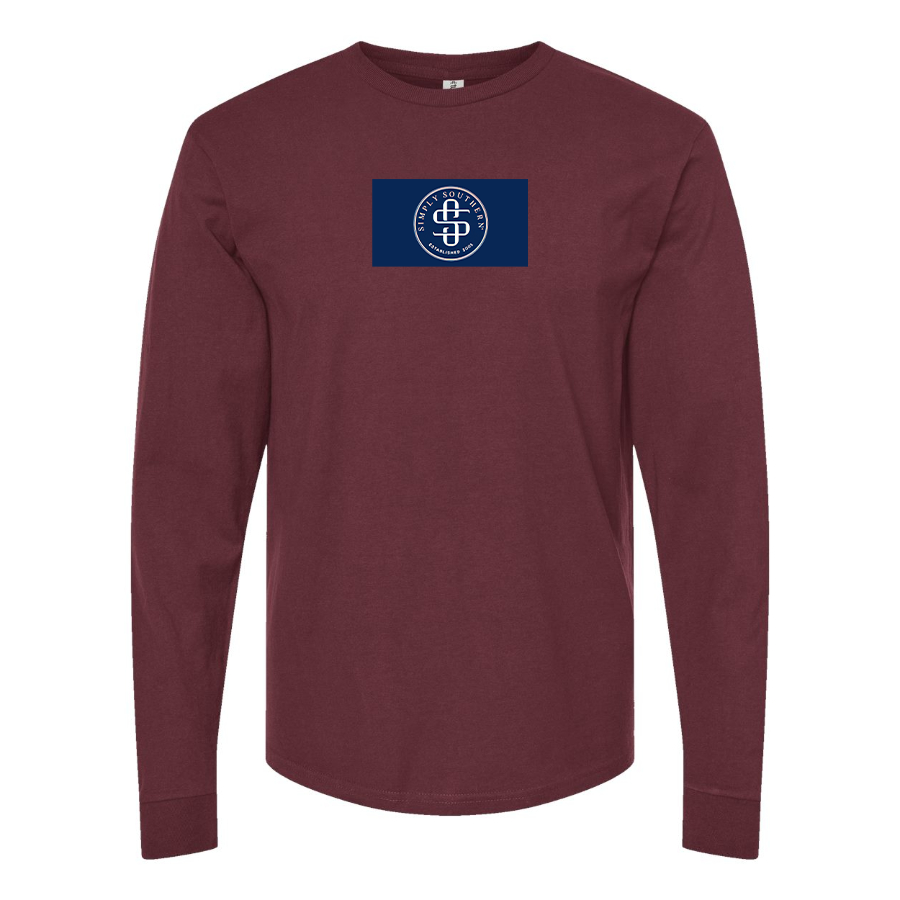 Men's Simply Southern Logo Cotton Long Sleeve T-Shirt