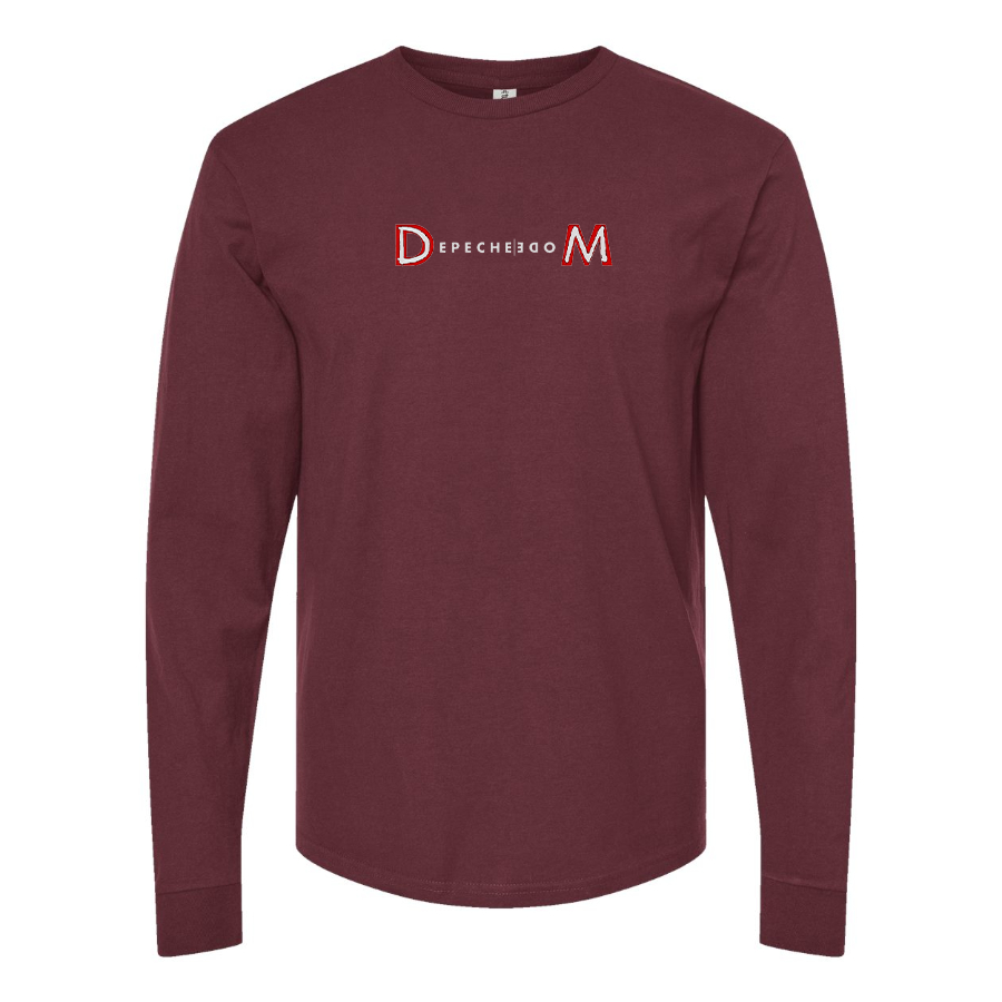 Men's Depeche Mode Logo Cotton Long Sleeve T-Shirt