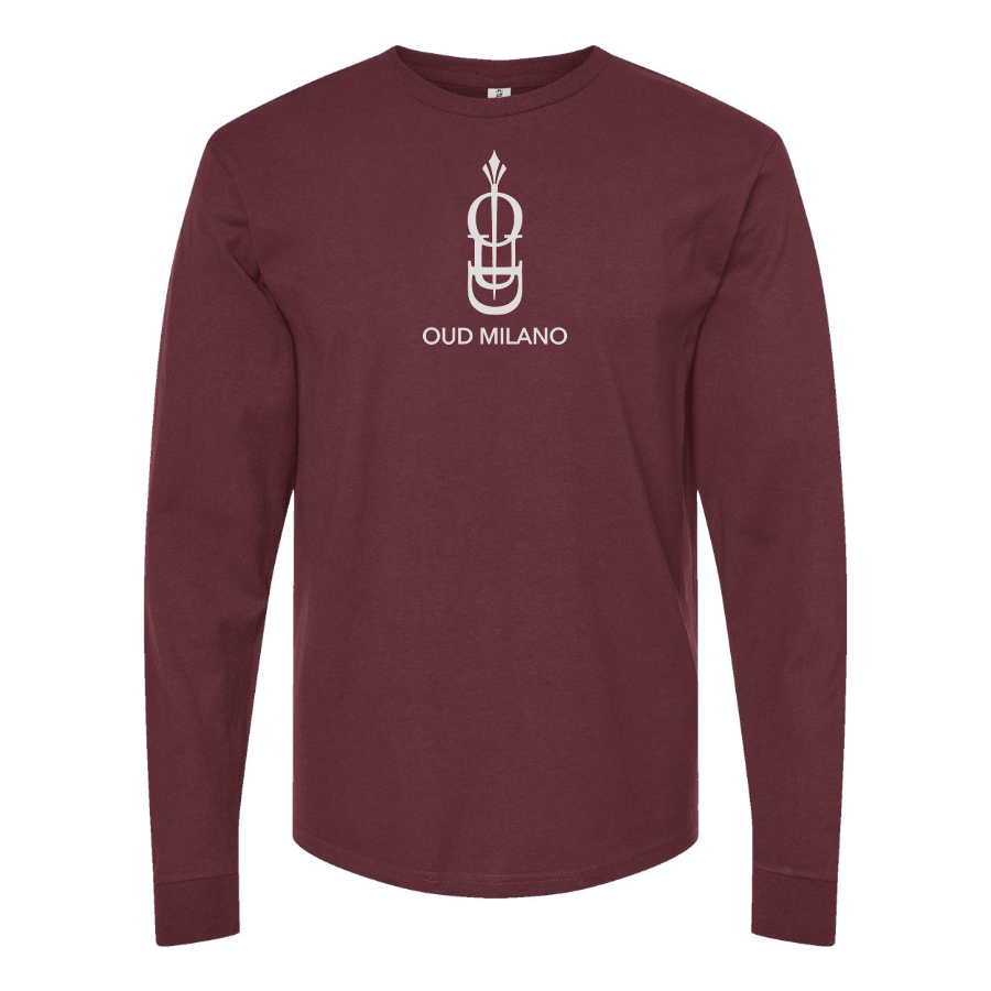 Men's Oud Milano Logo Cotton Long Sleeve T-Shirt