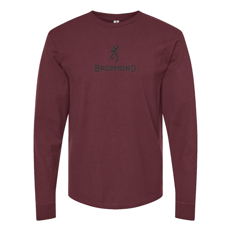 Men's Browning Logo Cotton Long Sleeve T-Shirt