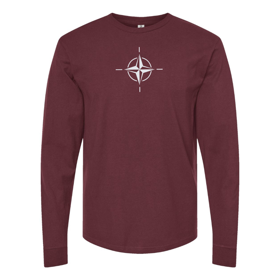 Men's Nato Emblem Logo Cotton Long Sleeve T-Shirt
