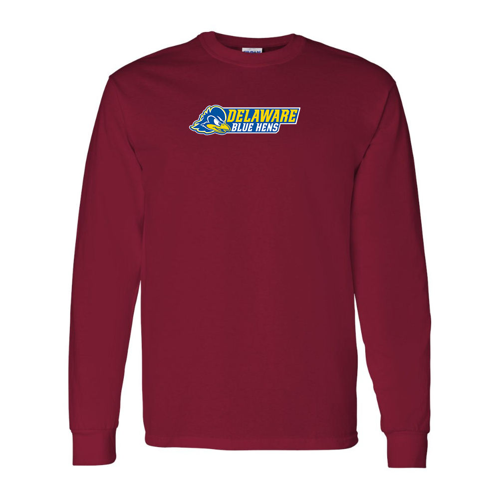 Men's Delaware Blue Hens Gildan Heavy Cotton Long Sleeve T-Shirt