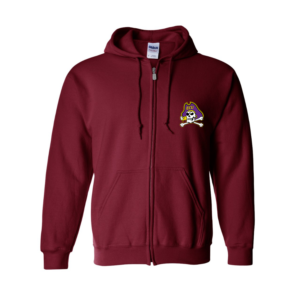 Men's East Carolina Pirates Gildan Heavy Blend Full Zip Hooded Sweatshirt