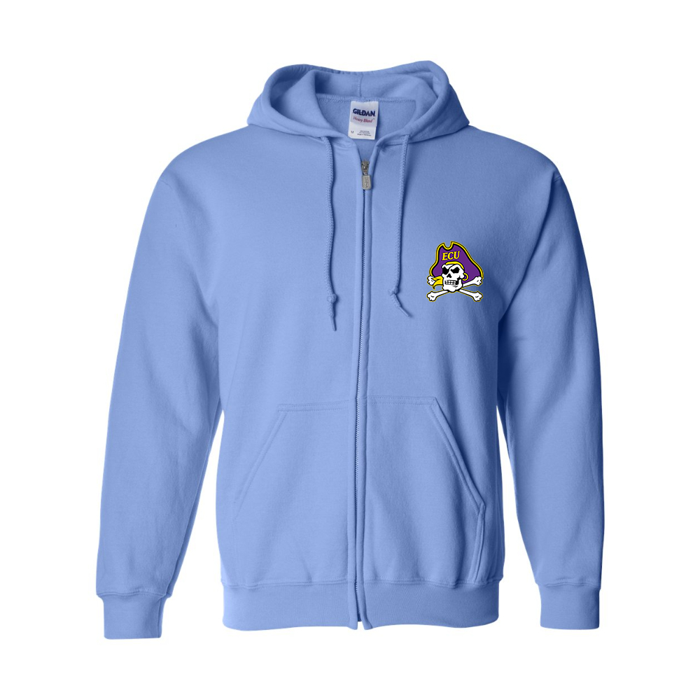 Men's East Carolina Pirates Gildan Heavy Blend Full Zip Hooded Sweatshirt