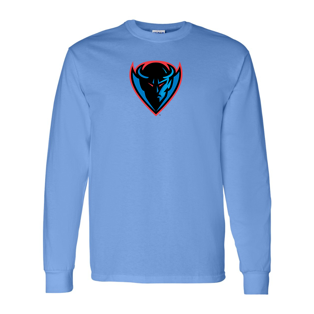 Men's DePaul Blue Demons Gildan Heavy Cotton Long Sleeve T-Shirt