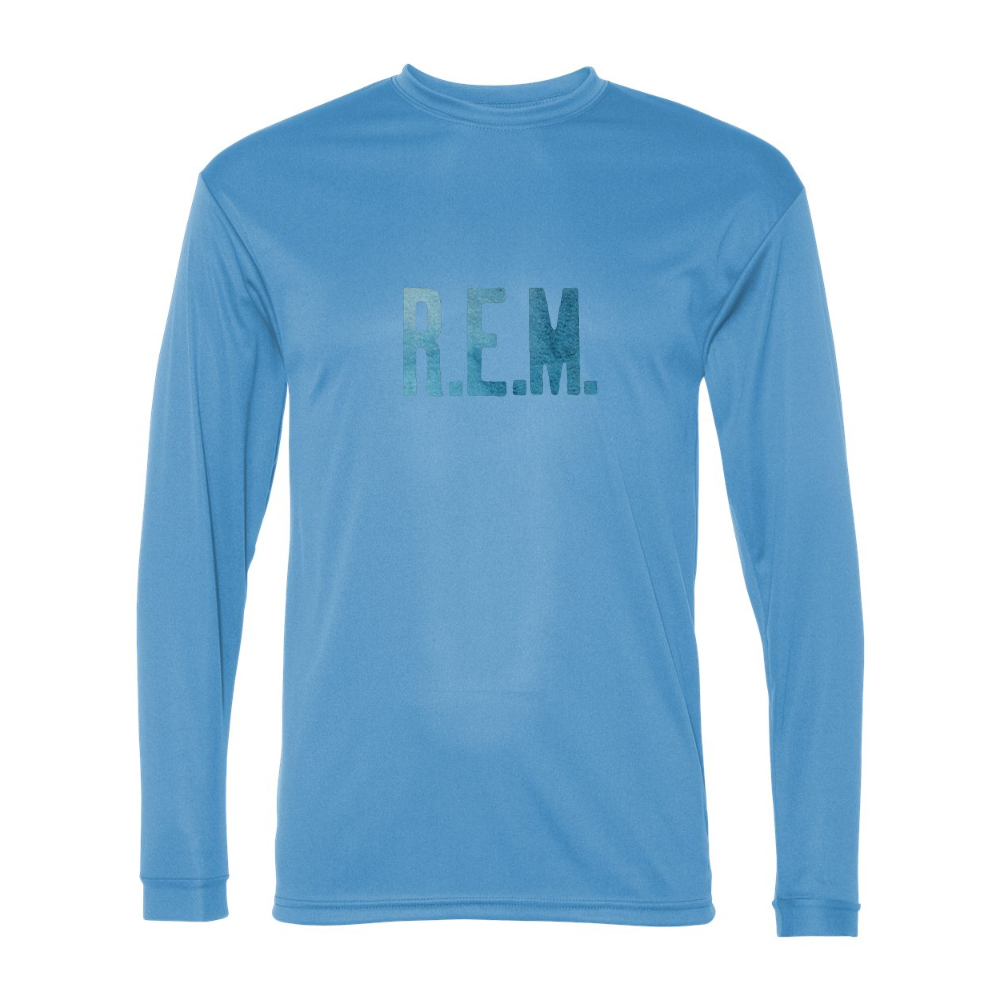Men's R.E.M. Blue Performance Long Sleeve T-Shirt