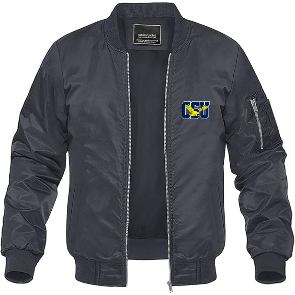 Men's Coppin State Eagles Lightweight Bomber Jacket Windbreaker Softshell Varsity Jacket Coat