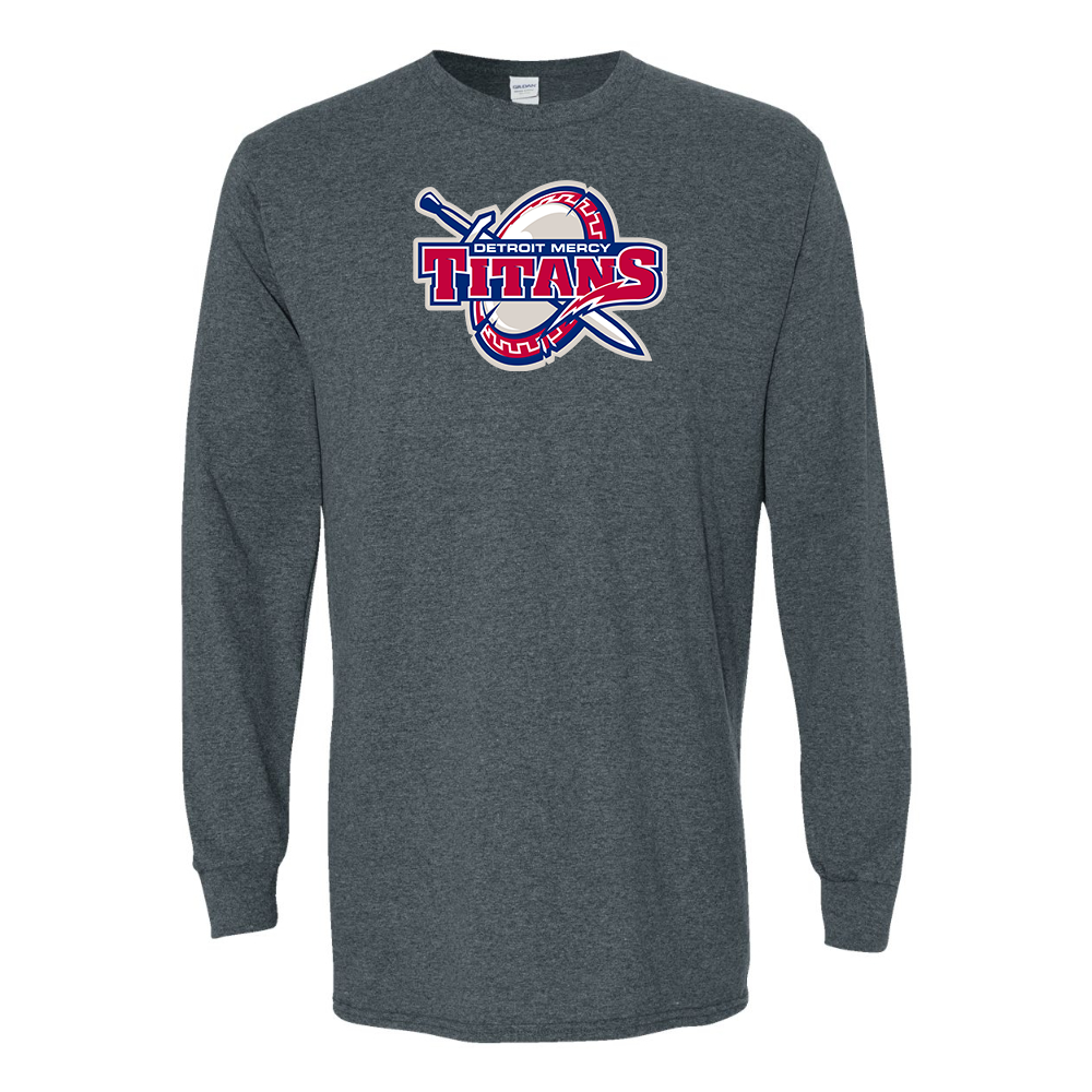 Men's Detroit Titans Gildan Heavy Cotton Long Sleeve T-Shirt