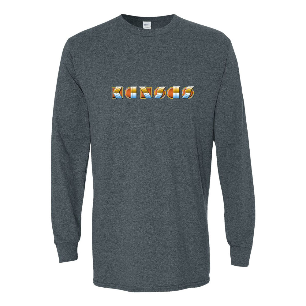 Men's Kansas Gildan Heavy Cotton Long Sleeve T-Shirt