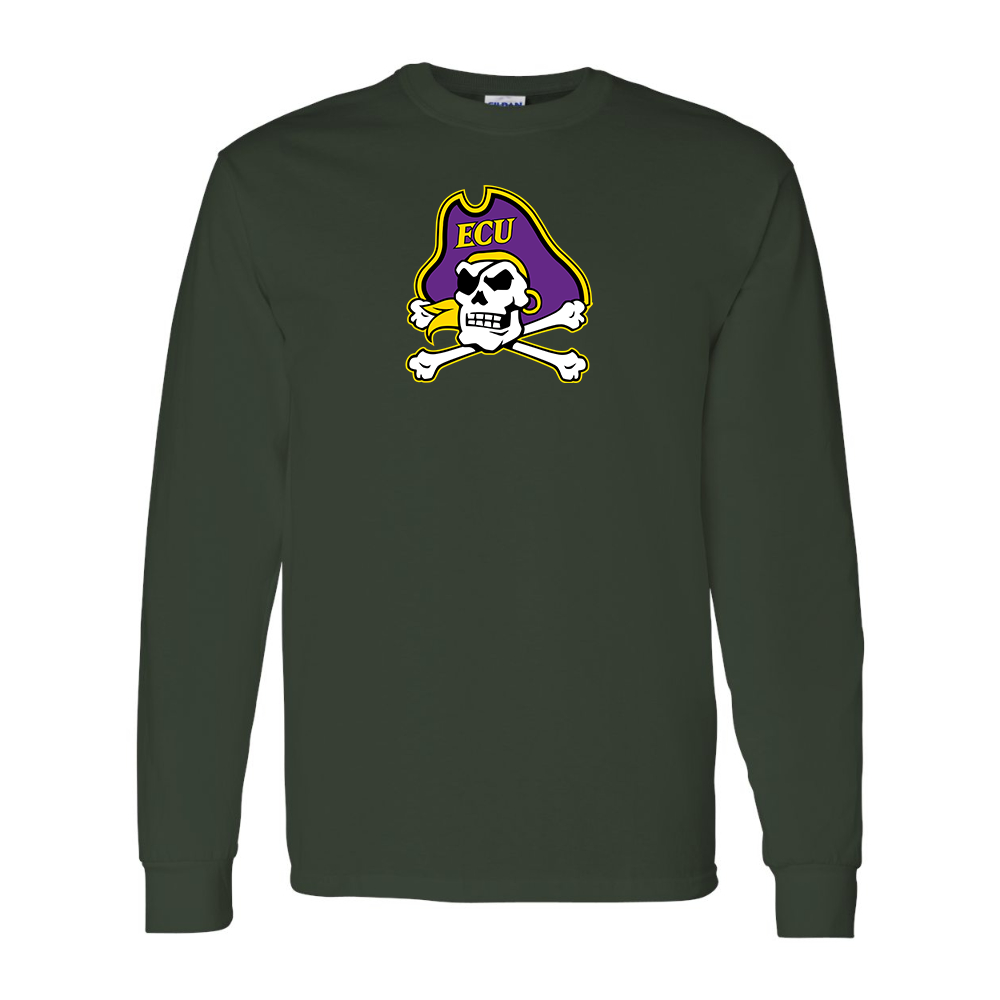 Men's East Carolina Pirates Gildan Heavy Cotton Long Sleeve T-Shirt