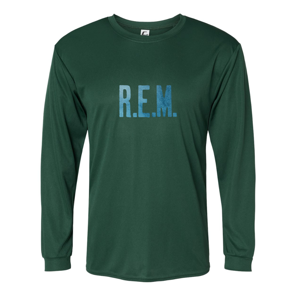 Men's R.E.M. Blue Performance Long Sleeve T-Shirt