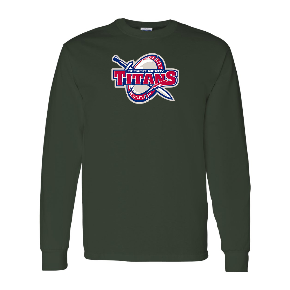 Men's Detroit Titans Gildan Heavy Cotton Long Sleeve T-Shirt