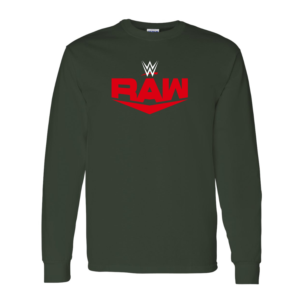 Men's WWE Raw Gildan Heavy Cotton Long Sleeve T-Shirt