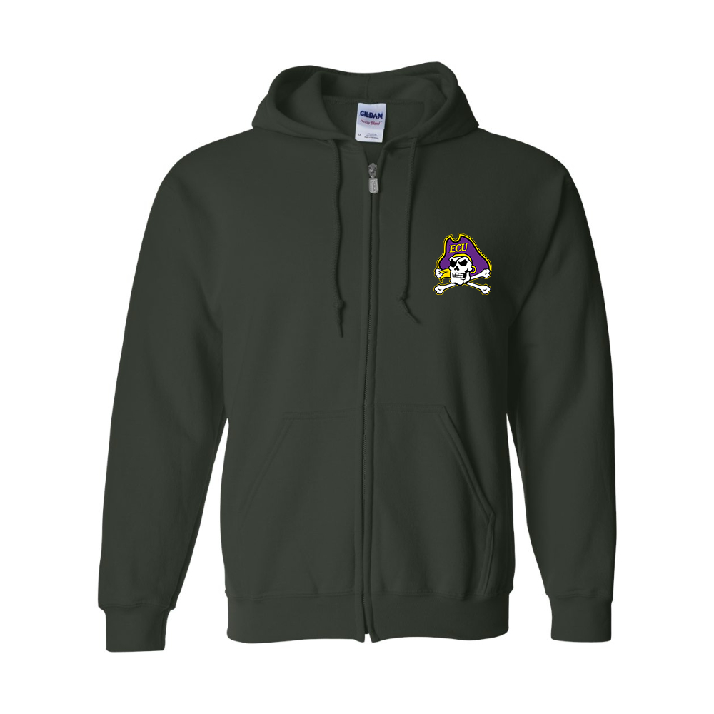 Men's East Carolina Pirates Gildan Heavy Blend Full Zip Hooded Sweatshirt