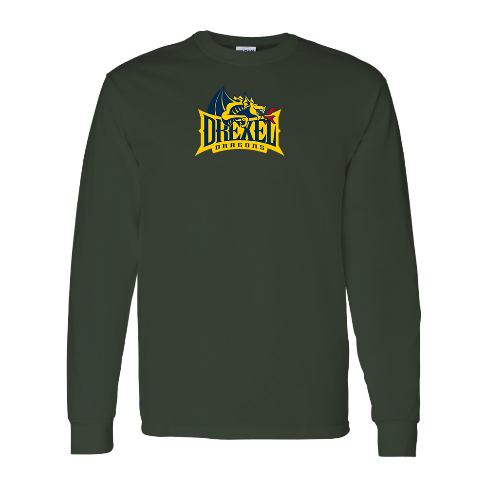 Men's Drexel Dragons Gildan Heavy Cotton Long Sleeve T-Shirt