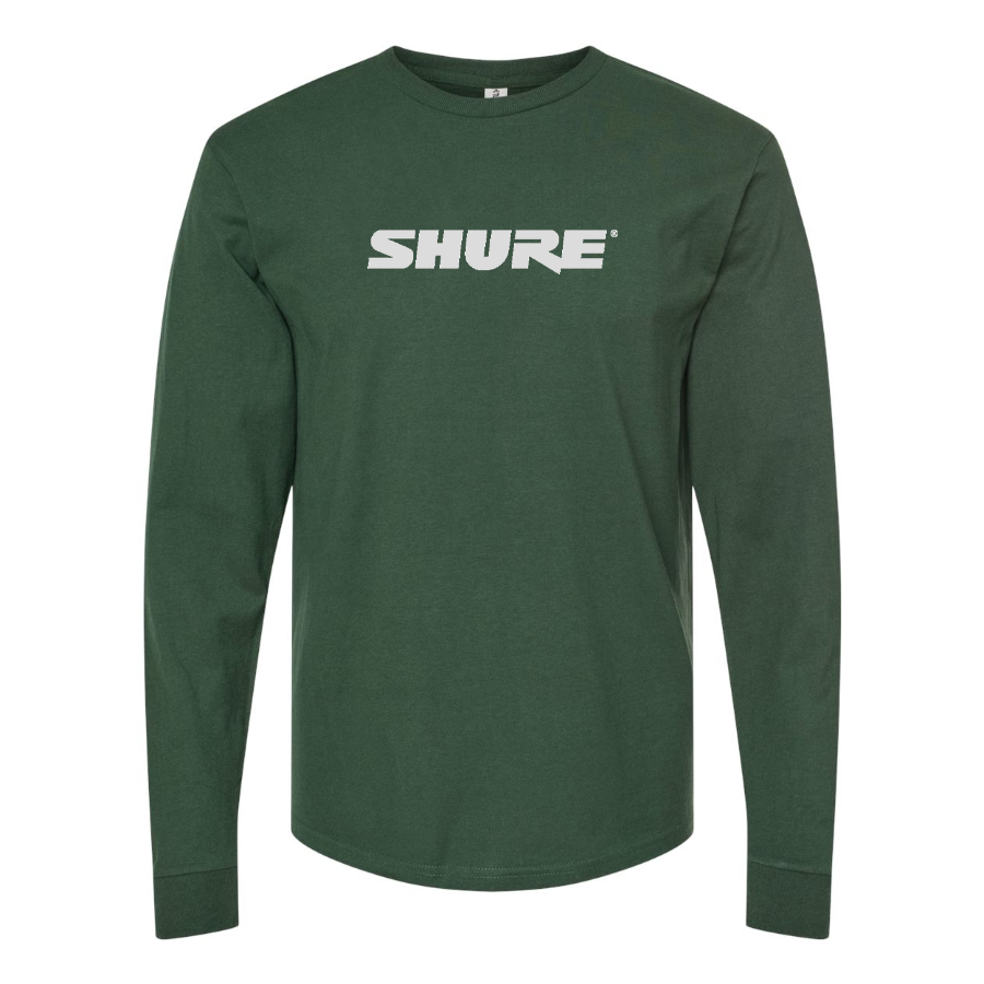 Men's Shure Logo Cotton Long Sleeve T-Shirt