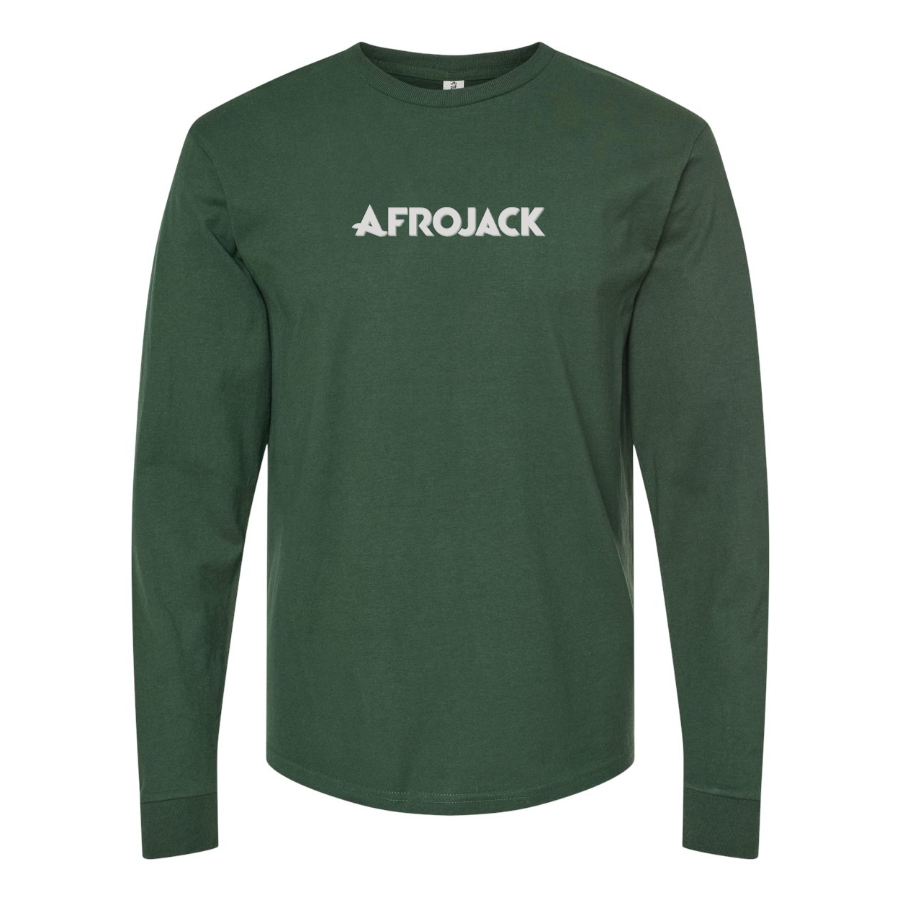 Men's Afrojack Logo Cotton Long Sleeve T-Shirt