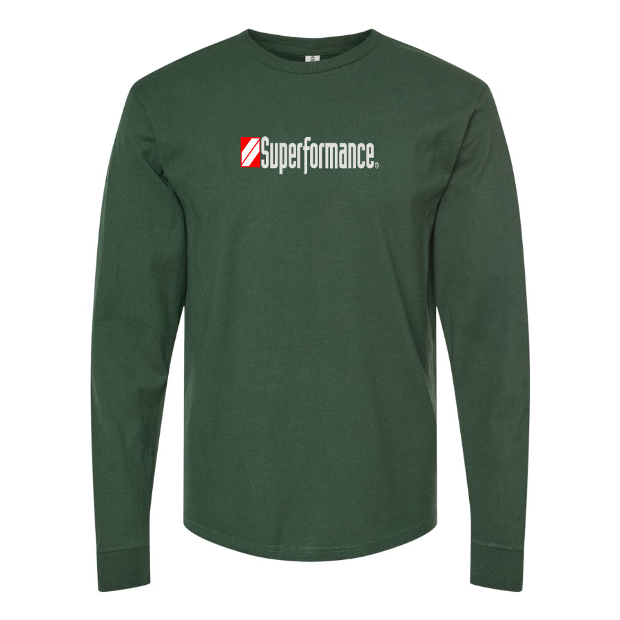 Men's Superformance Logo Cotton Long Sleeve T-Shirt