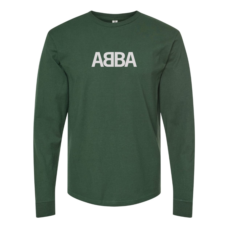 Men's Abba Logo Cotton Long Sleeve T-Shirt