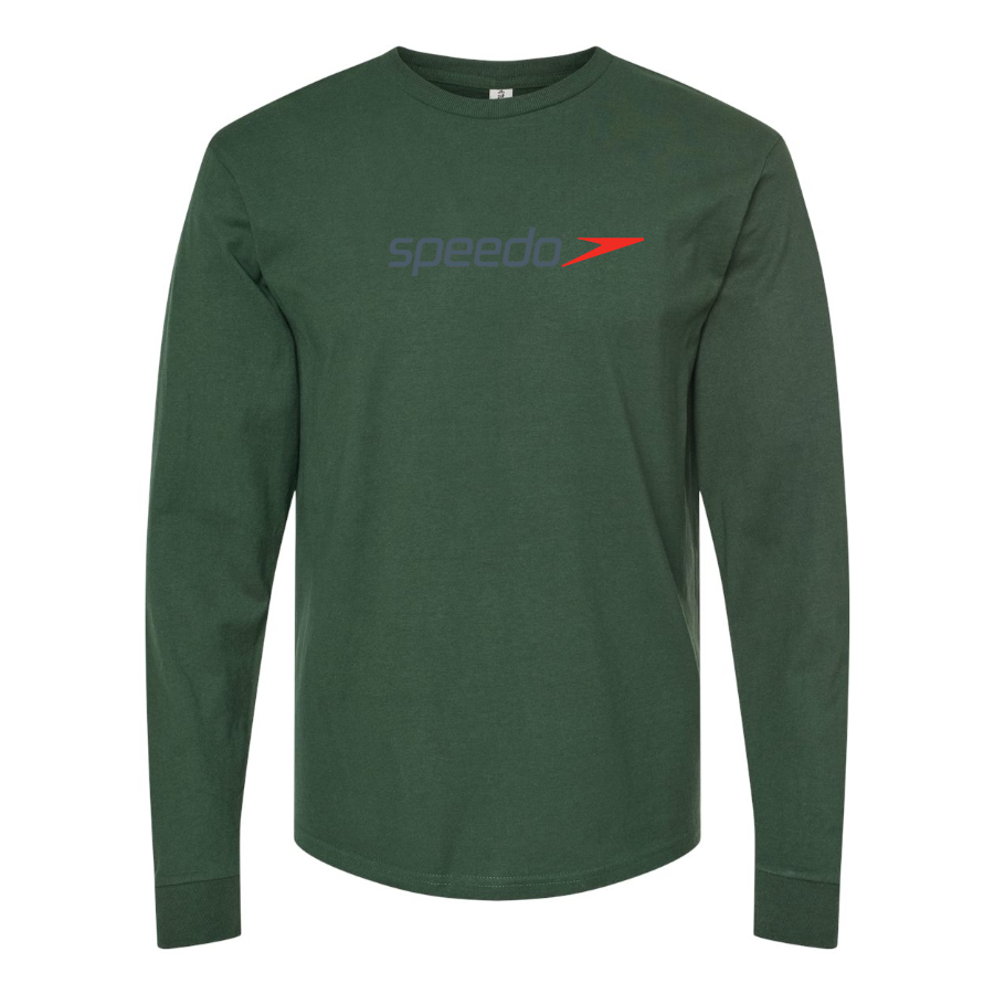 Men's Speedo Logo Cotton Long Sleeve T-Shirt