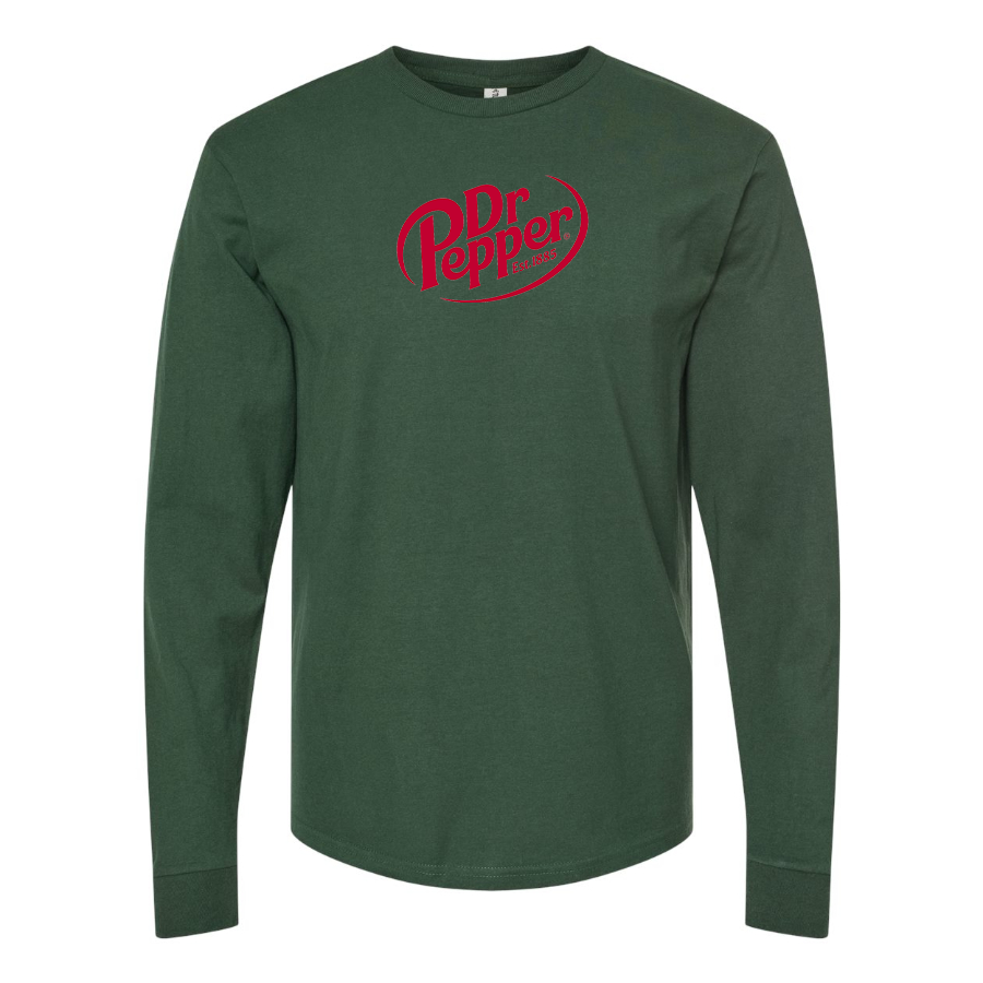Men's Dr Pepper Logo Cotton Long Sleeve T-Shirt