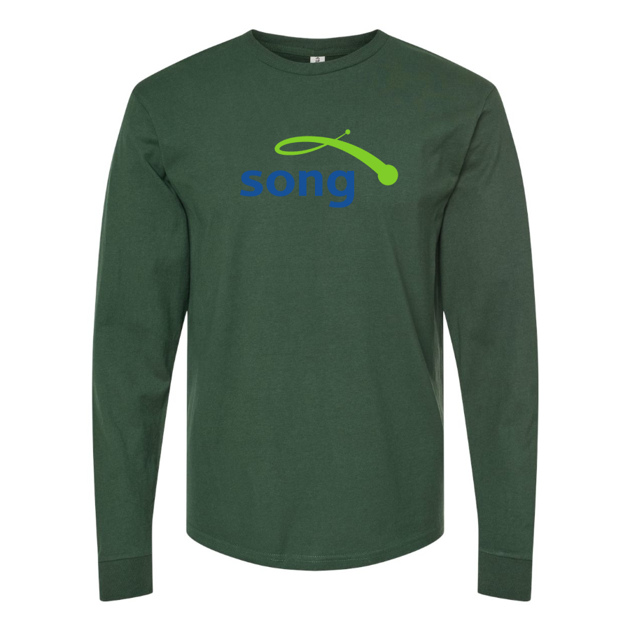 Men's Song Logo Cotton Long Sleeve T-Shirt