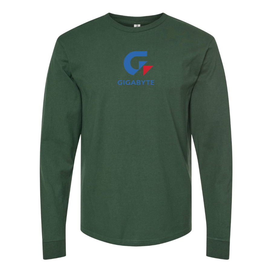 Men's Gigabyte Logo Cotton Long Sleeve T-Shirt