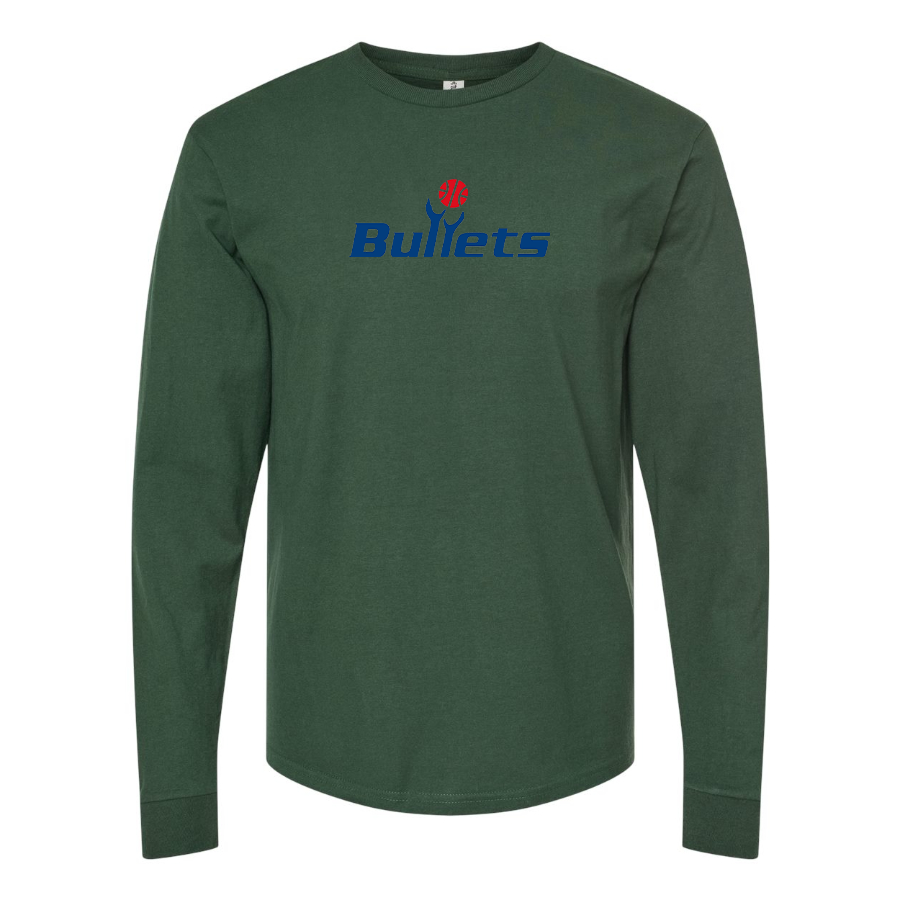 Men's Baltimore Bullets Logo Cotton Long Sleeve T-Shirt