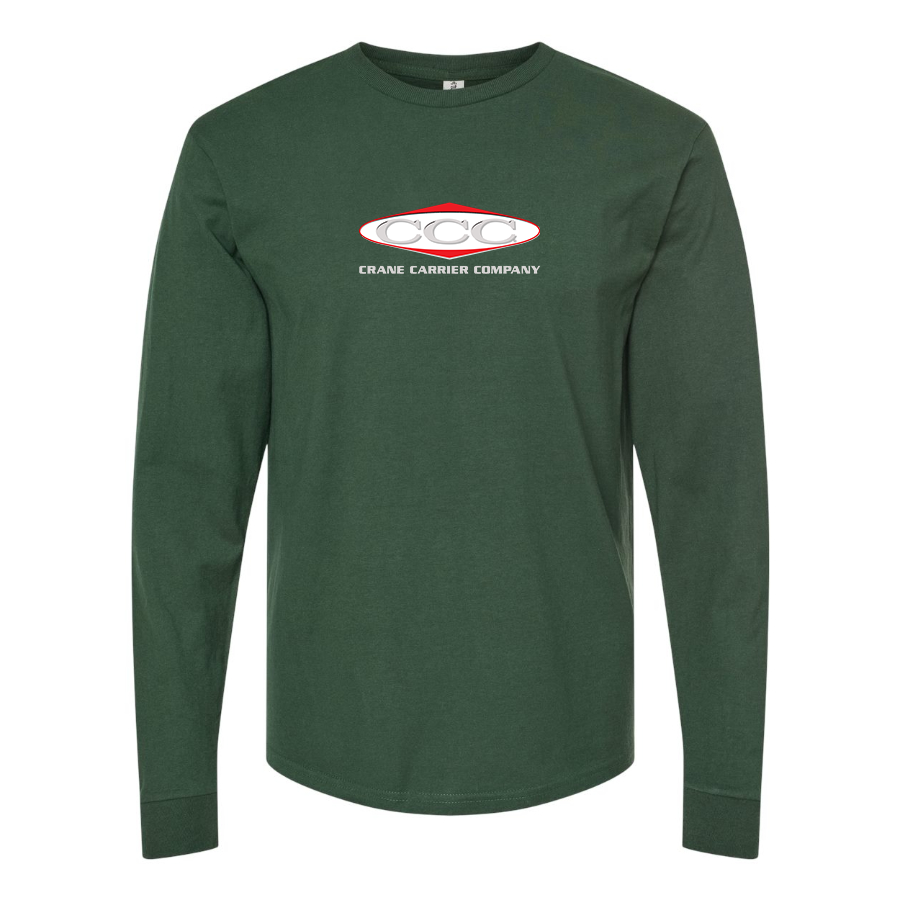 Men's Crane Carrier Company Logo Cotton Long Sleeve T-Shirt