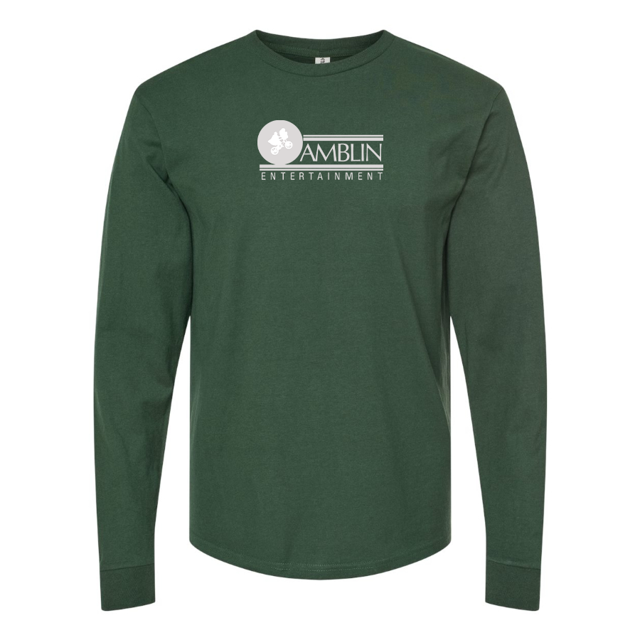 Men's Amblin Entertainment Logo Cotton Long Sleeve T-Shirt