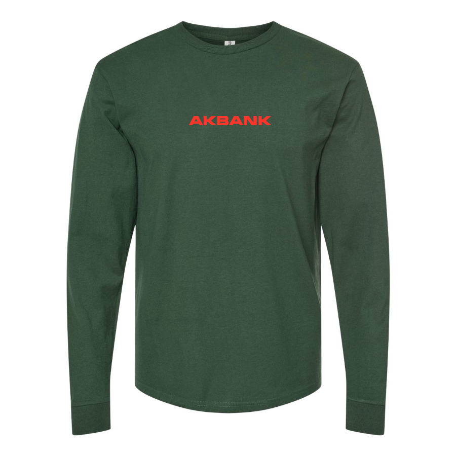Men's Akbank Logo Cotton Long Sleeve T-Shirt