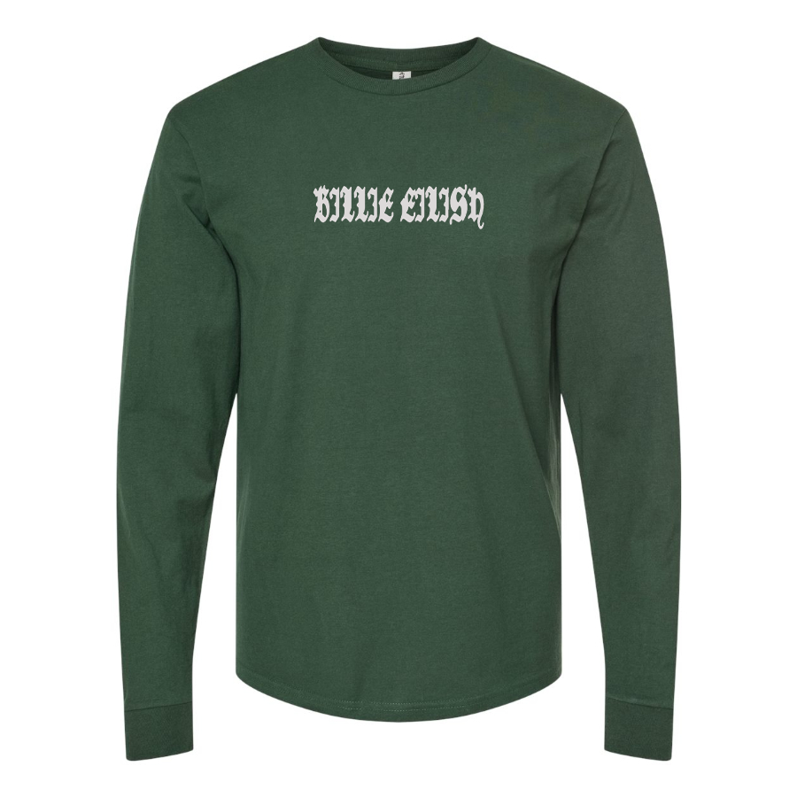 Men's Billie Eilish Logo Cotton Long Sleeve T-Shirt
