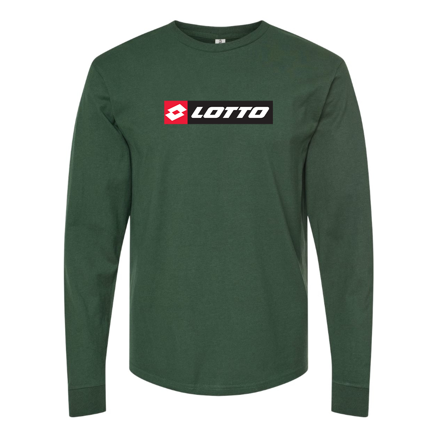 Men's Lotto Logo Cotton Long Sleeve T-Shirt