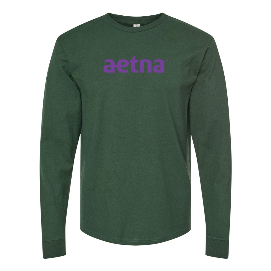 Men's Aetna Logo Cotton Long Sleeve T-Shirt