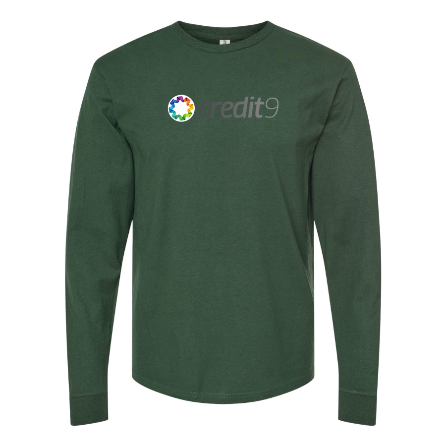 Men's Сredit9 Logo Cotton Long Sleeve T-Shirt