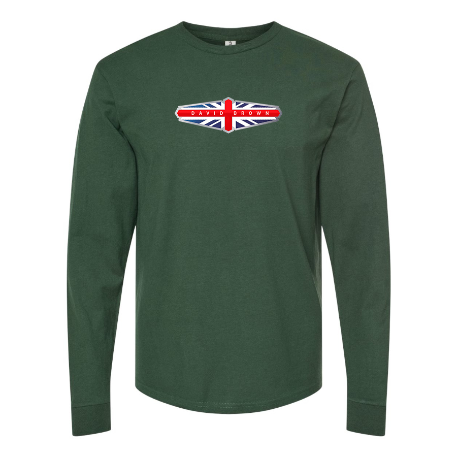 Men's David Brown Logo Cotton Long Sleeve T-Shirt