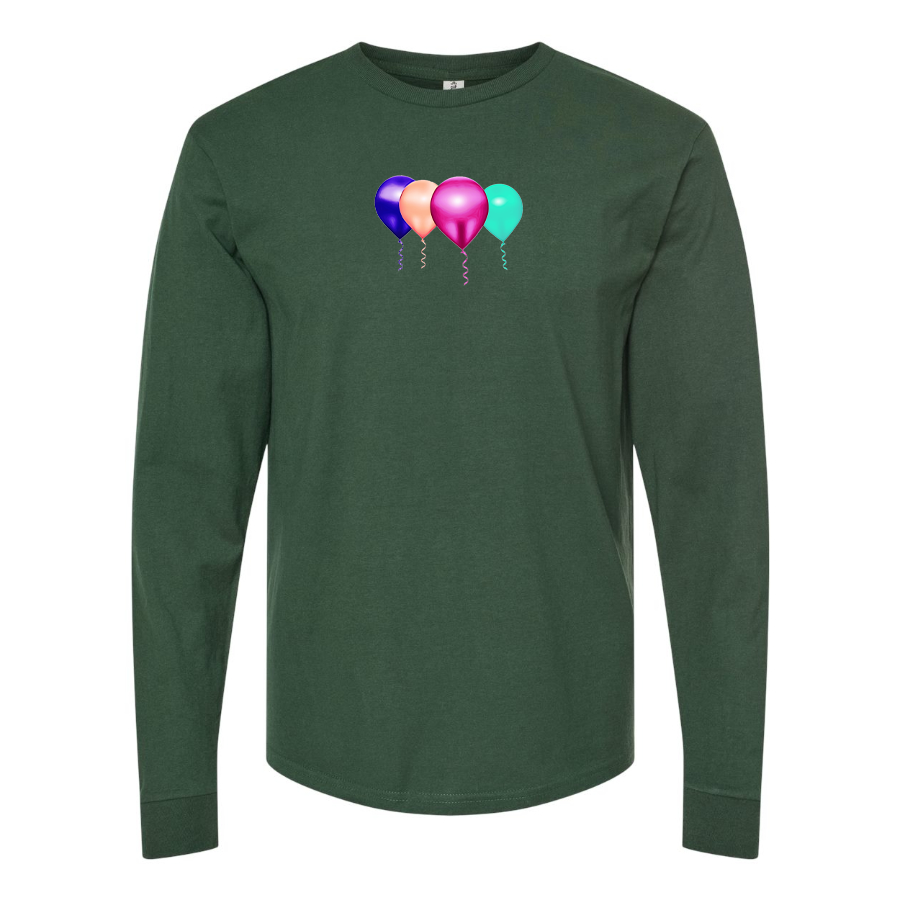 Men's Balloon-Emojis Logo Cotton Long Sleeve T-Shirt