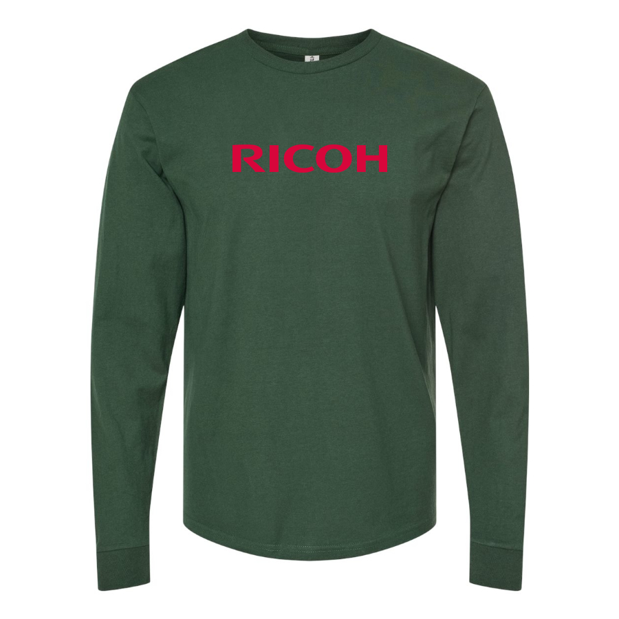 Men's Ricoh Logo Cotton Long Sleeve T-Shirt