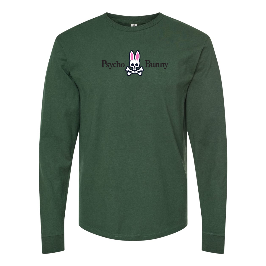 Men's Psycho Bunny Logo Cotton Long Sleeve T-Shirt