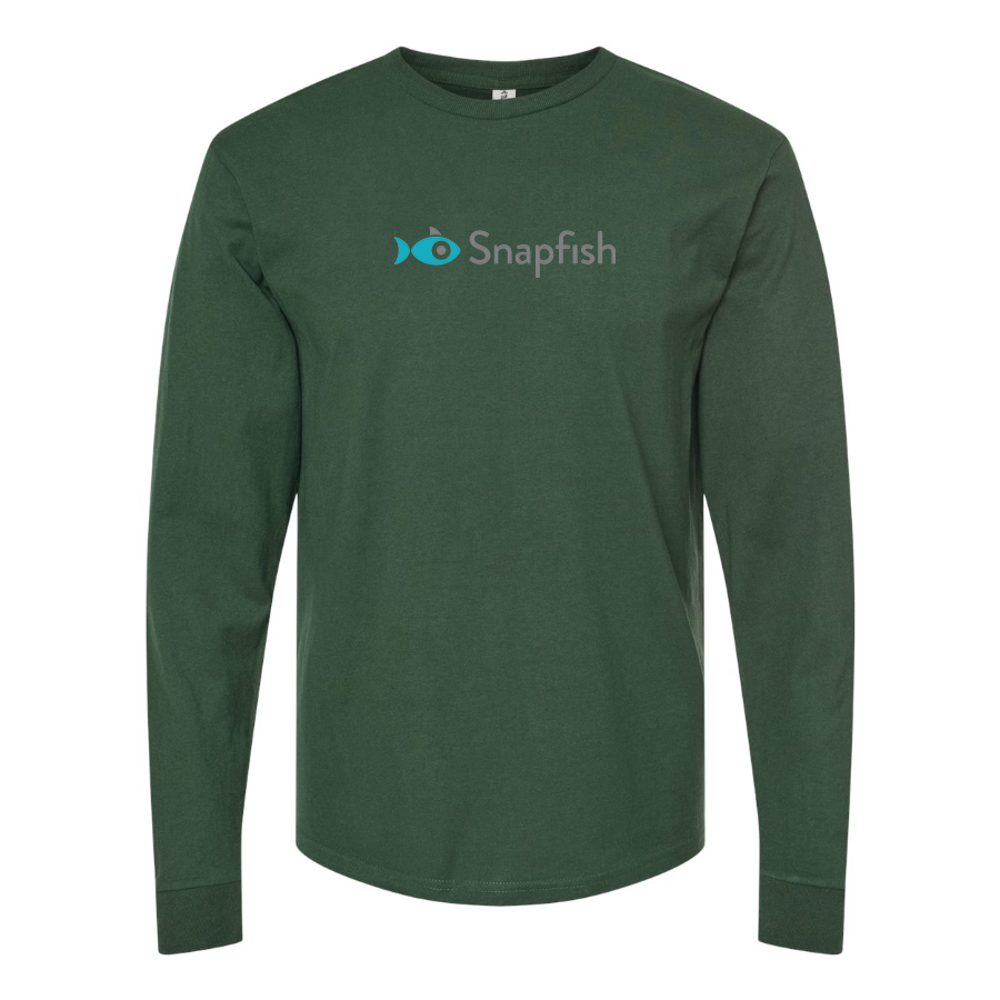 Men's Snapfish Logo Cotton Long Sleeve T-Shirt