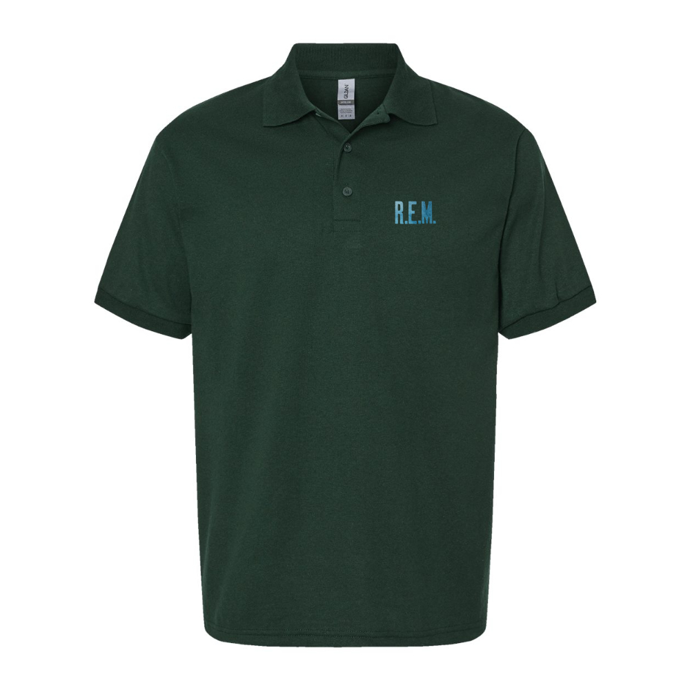 Men's R.E.M. Blue Dry Blend Jersey Polo