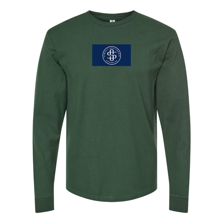 Men's Simply Southern Logo Cotton Long Sleeve T-Shirt