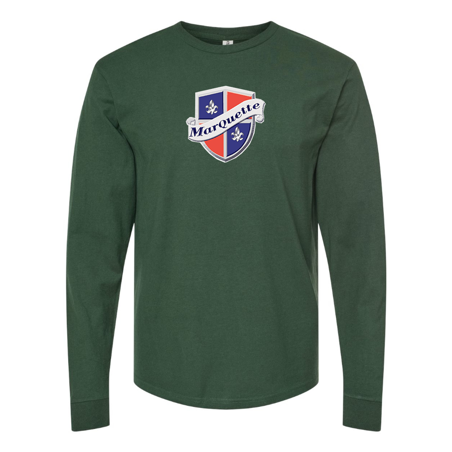 Men's Marquette Logo Cotton Long Sleeve T-Shirt
