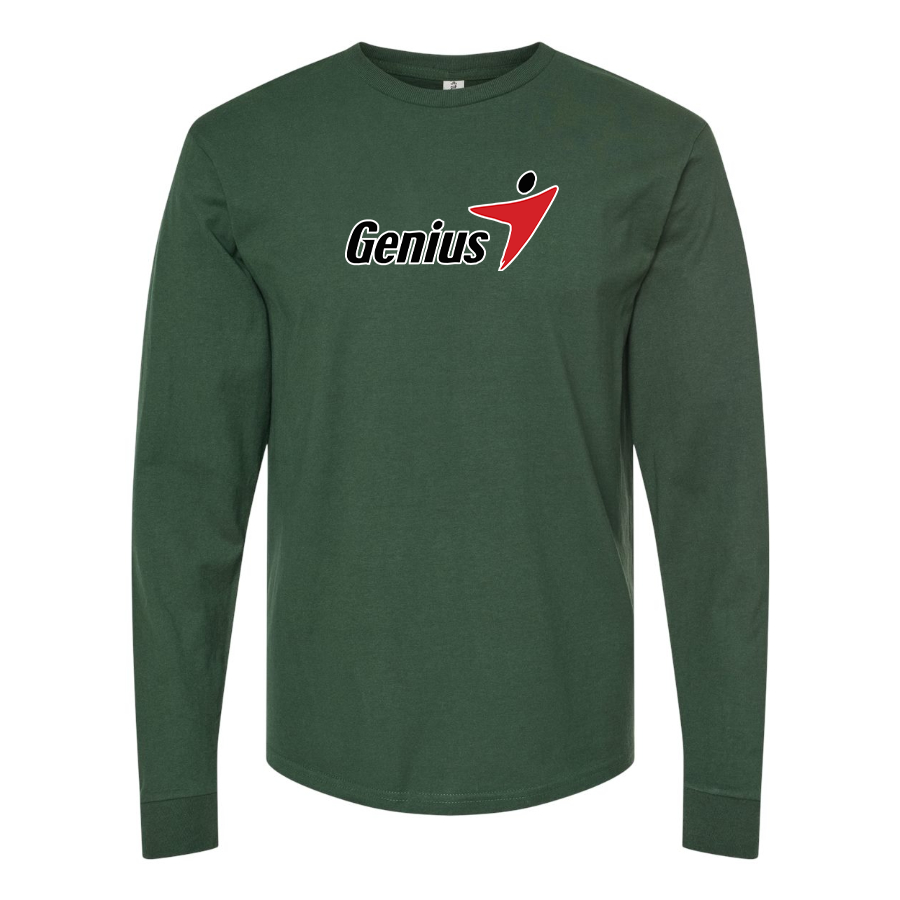 Men's Genius Logo Cotton Long Sleeve T-Shirt