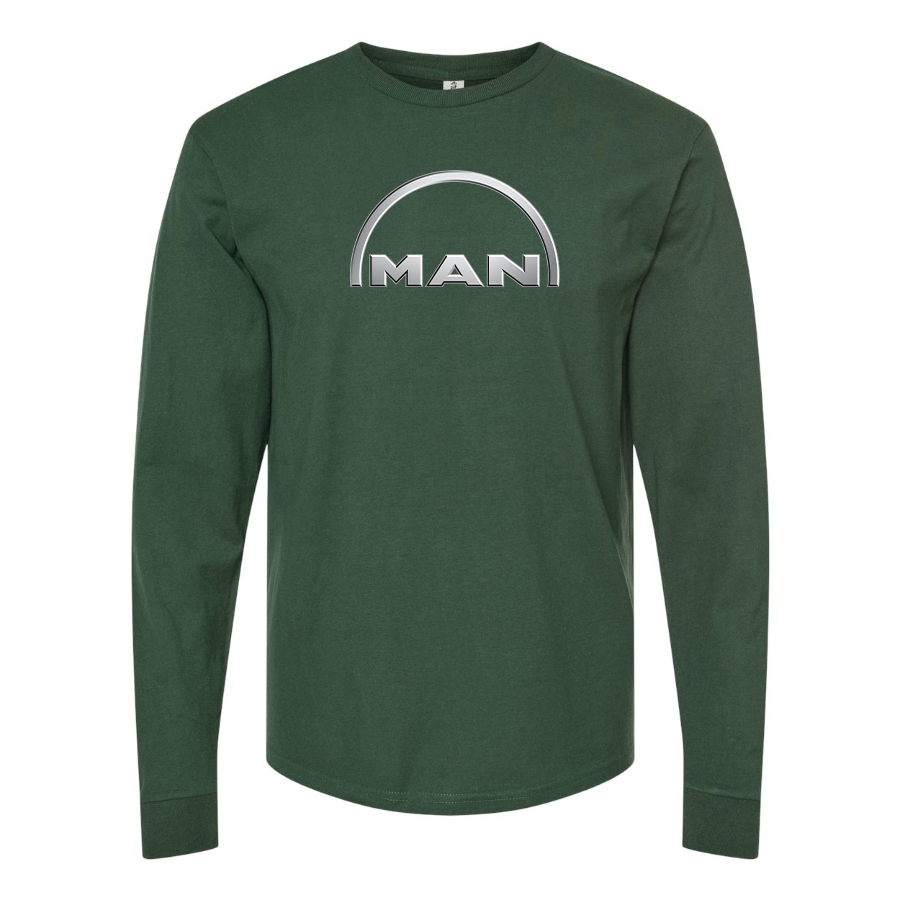 Men's MAN Logo Cotton Long Sleeve T-Shirt