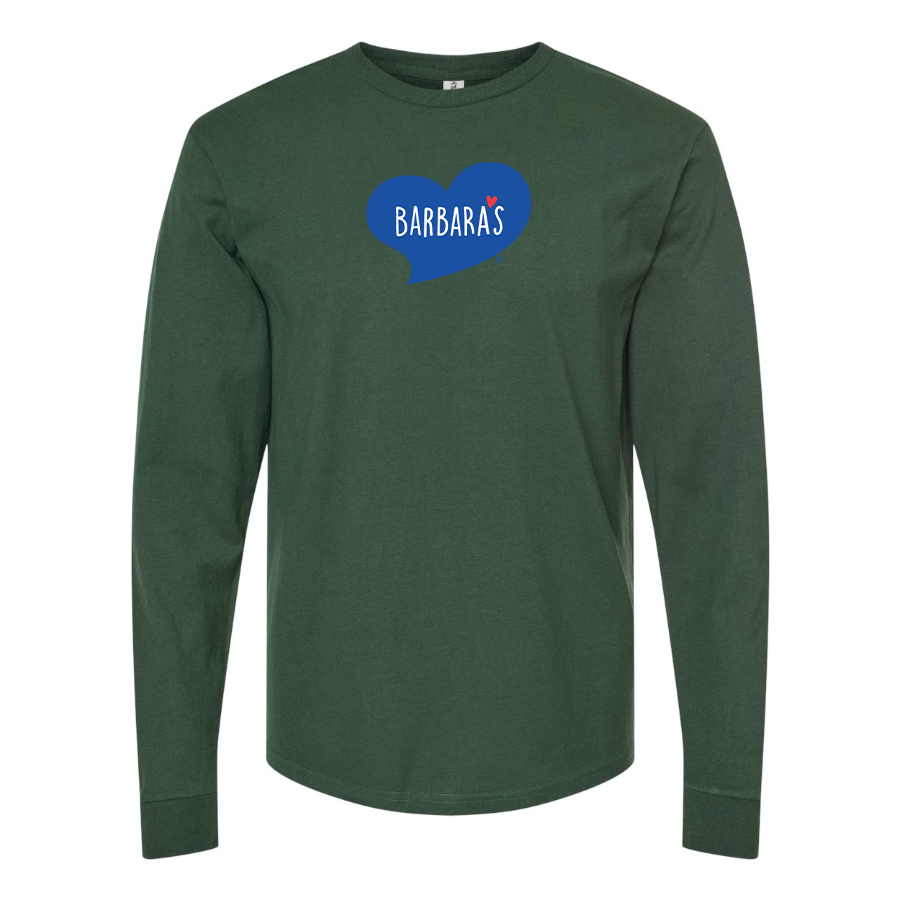 Men's Barbaras Logo Cotton Long Sleeve T-Shirt