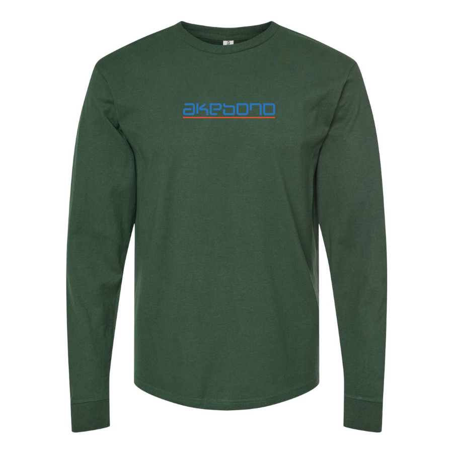 Men's Akebono Logo Cotton Long Sleeve T-Shirt