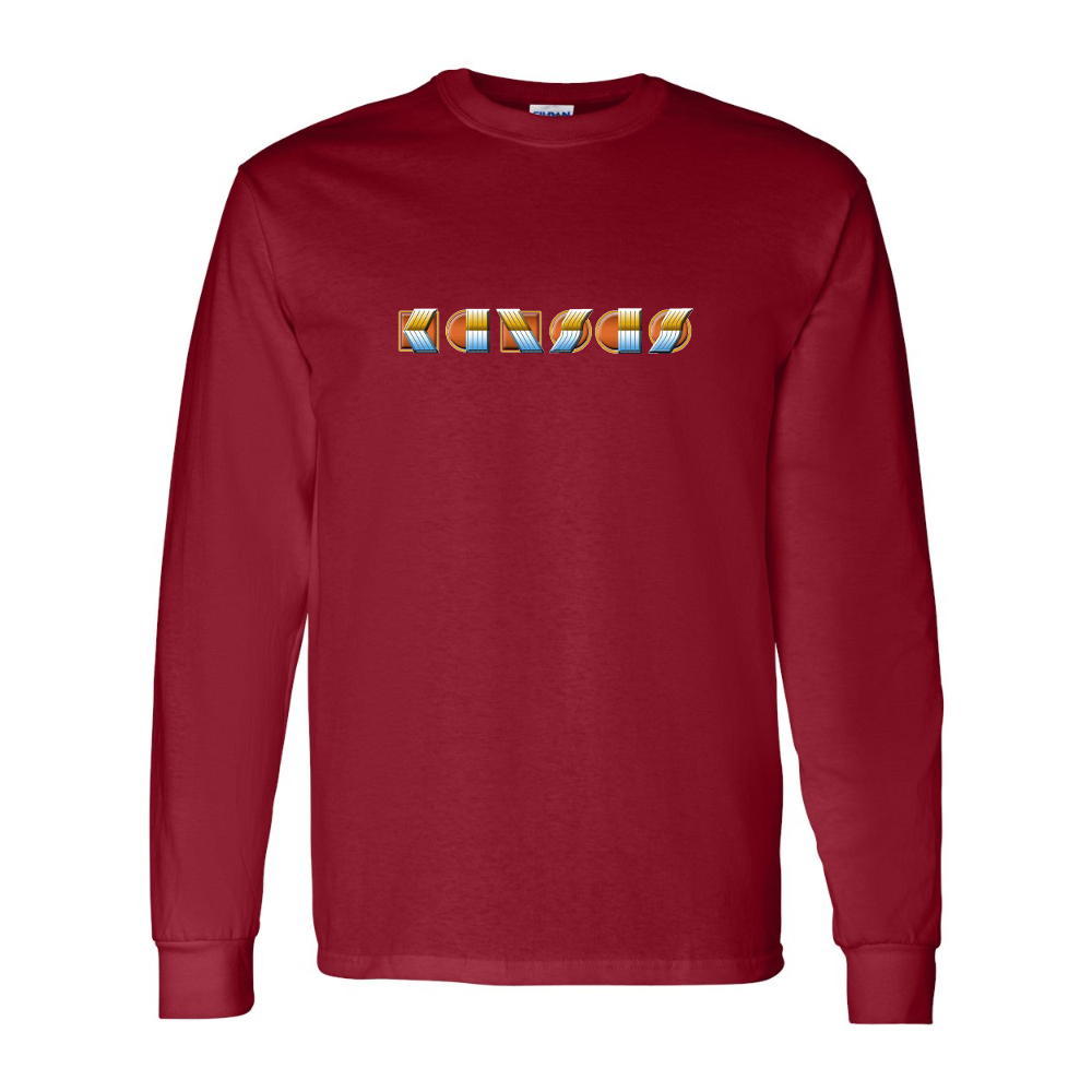 Men's Kansas Gildan Heavy Cotton Long Sleeve T-Shirt